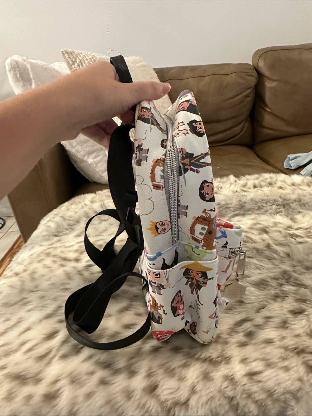 Disney 100 White Multi-Color Character Mini Backpack - Picture 2 of 7